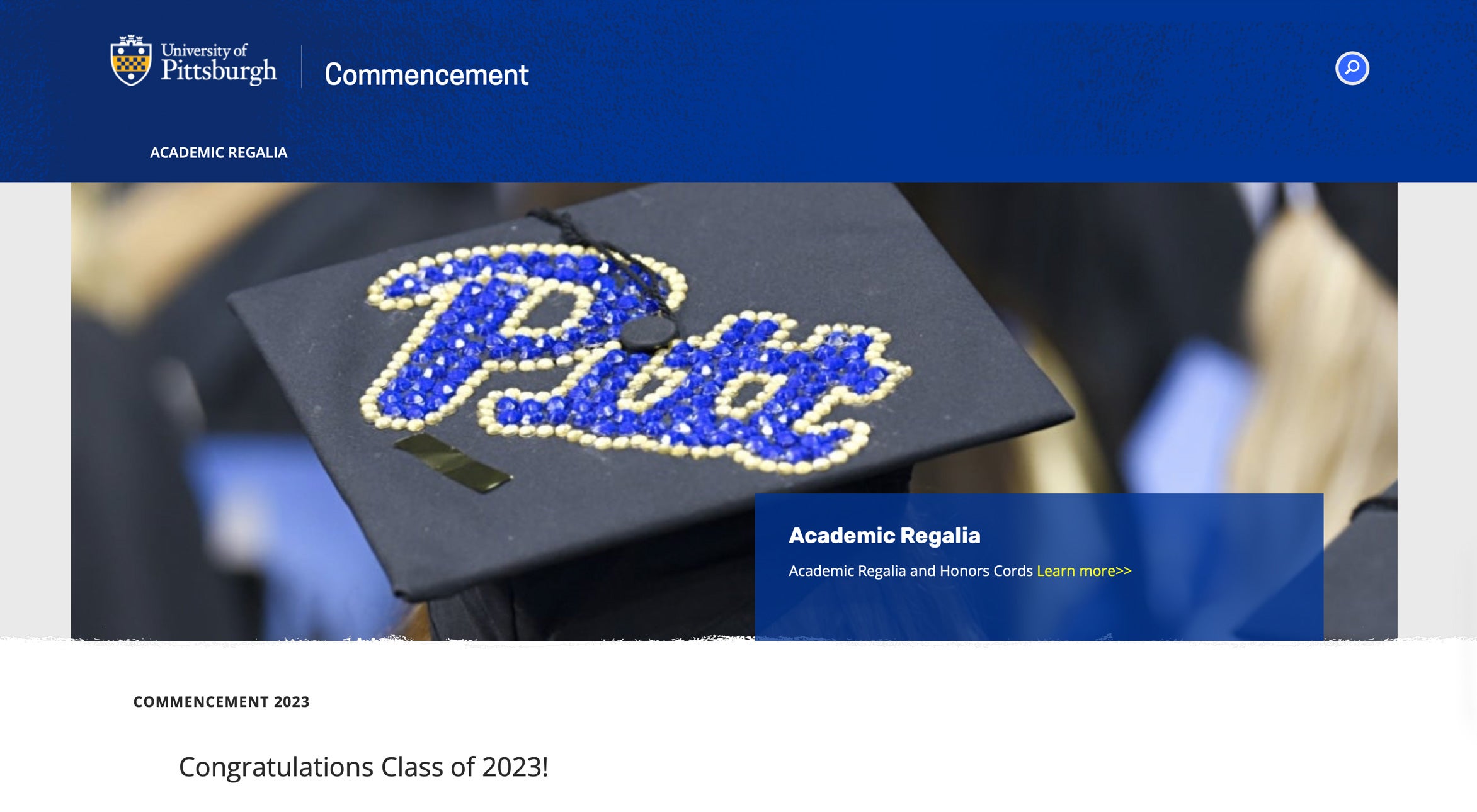 Commencement homepage