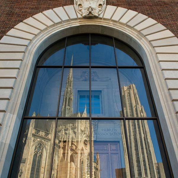 Heinz Chapel window reflection